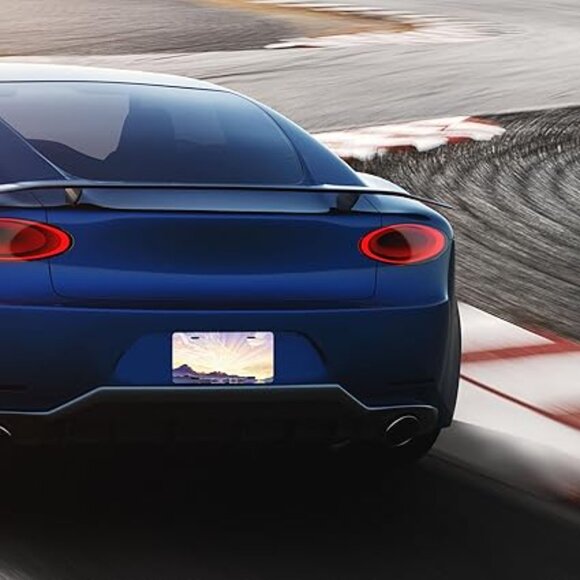 Sunrise Landscape License Plate, Beautiful Lake Mountain Metal Car Front License - Picture 5 of 6